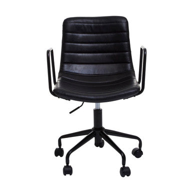 Forbes Black Leather Effect Home Office Chair
