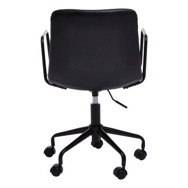 Forbes Black Leather Effect Home Office Chair