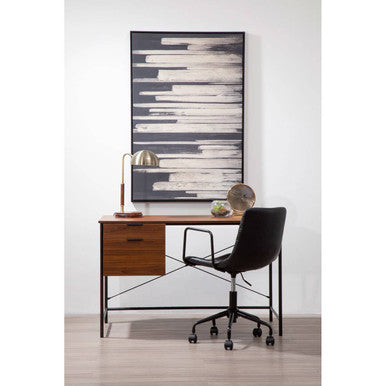 Forbes Black Leather Effect Home Office Chair