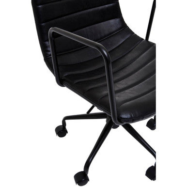Forbes Black Leather Effect Home Office Chair