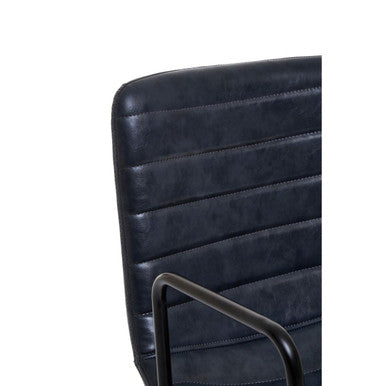 Forbes Grey Leather Effect Home Office Chair