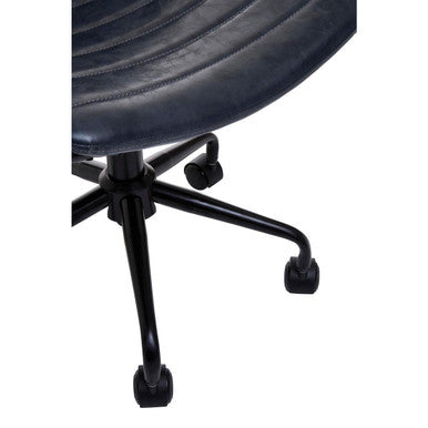 Forbes Grey Leather Effect Home Office Chair