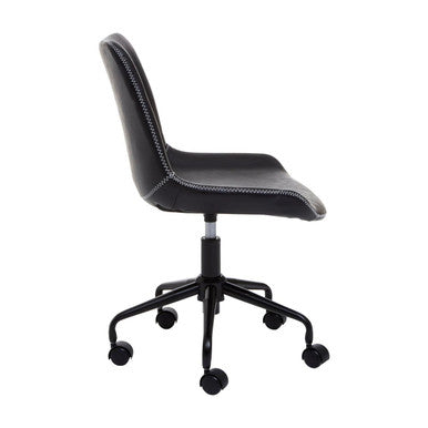 Bloomberg Black Leather Effect Home Office Chair