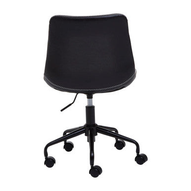 Bloomberg Black Leather Effect Home Office Chair