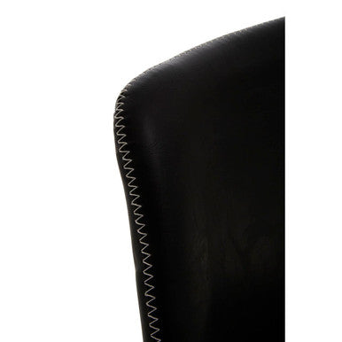 Bloomberg Black Leather Effect Home Office Chair