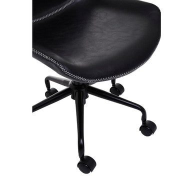Bloomberg Black Leather Effect Home Office Chair
