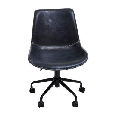 Bloomberg Grey Leather Effect Home Office Chair