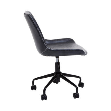 Bloomberg Grey Leather Effect Home Office Chair