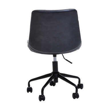 Bloomberg Grey Leather Effect Home Office Chair