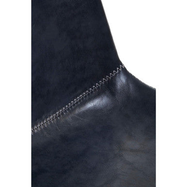 Bloomberg Grey Leather Effect Home Office Chair