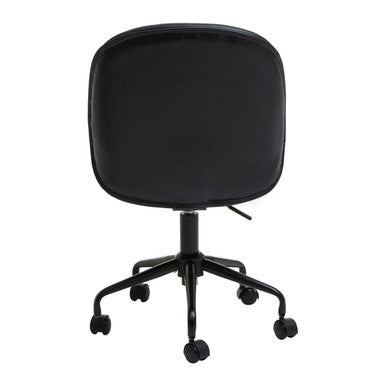 Clinton Black Leather Effect Home Office Chair