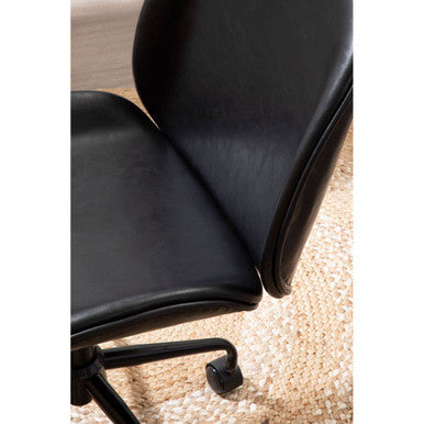 Clinton Black Leather Effect Home Office Chair