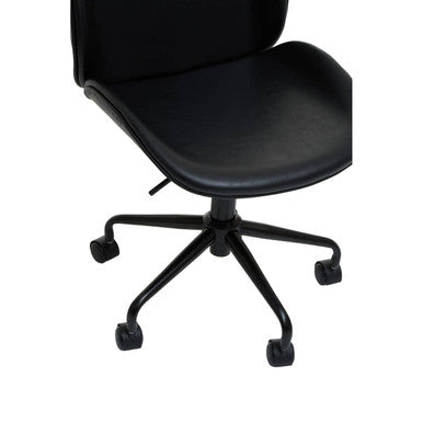 Clinton Black Leather Effect Home Office Chair