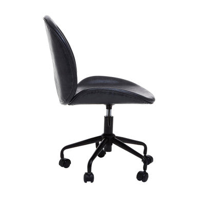 Clinton Grey Leather Effect Home Office Chair