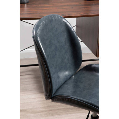 Clinton Grey Leather Effect Home Office Chair