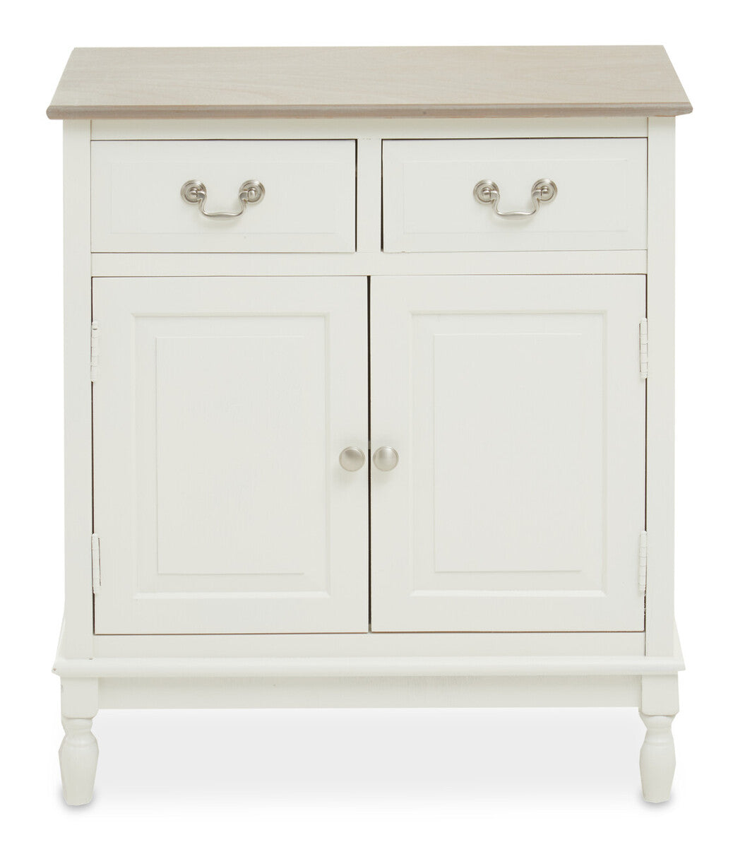 Heritage White Wooden 2 Door Sideboard with Drawers