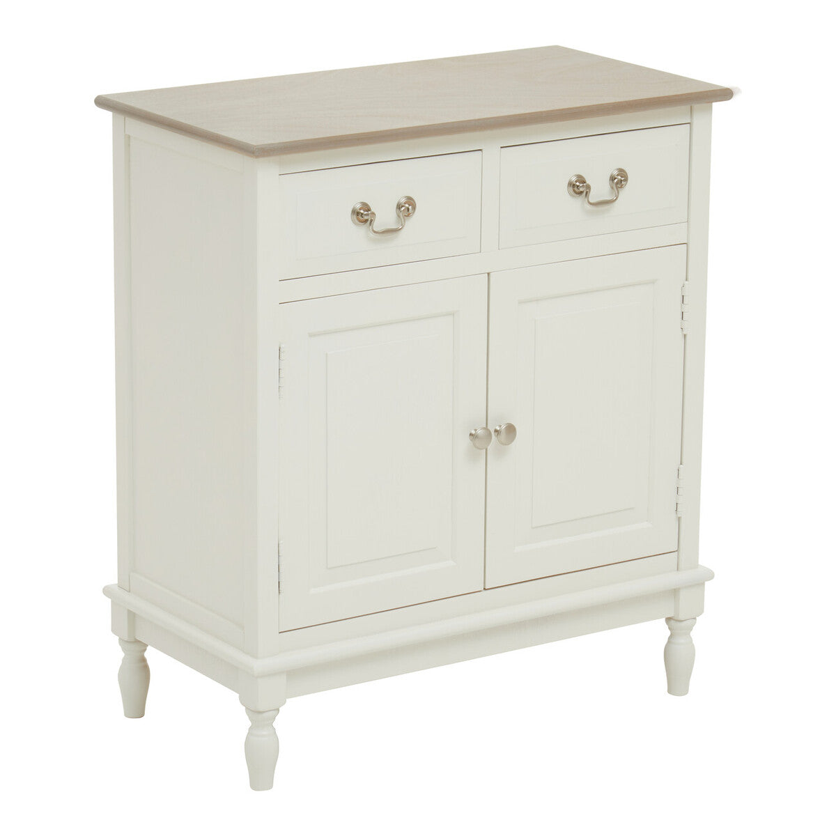 Heritage White Wooden 2 Door Sideboard with Drawers