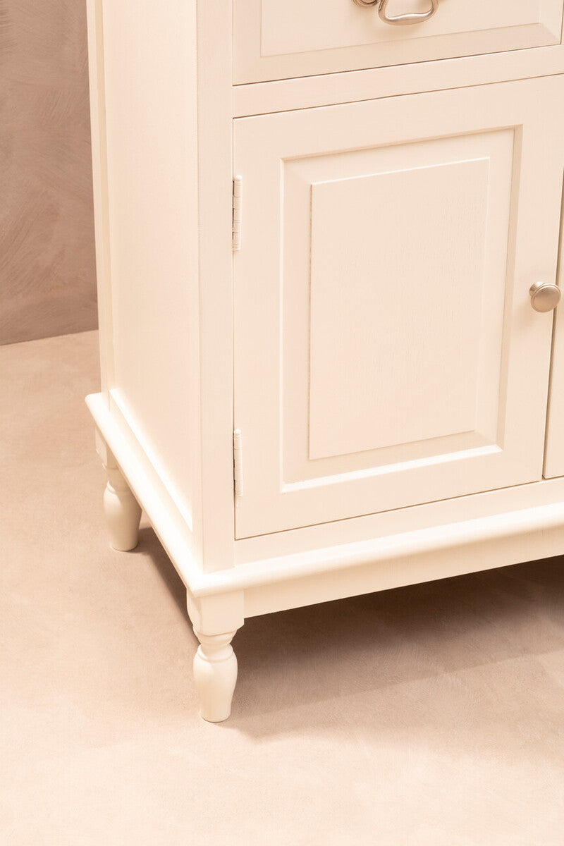 Heritage White Wooden 2 Door Sideboard with Drawers