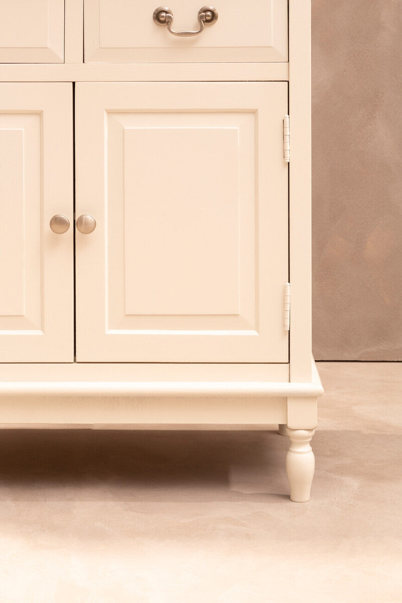 Heritage White Wooden 2 Door Sideboard with Drawers