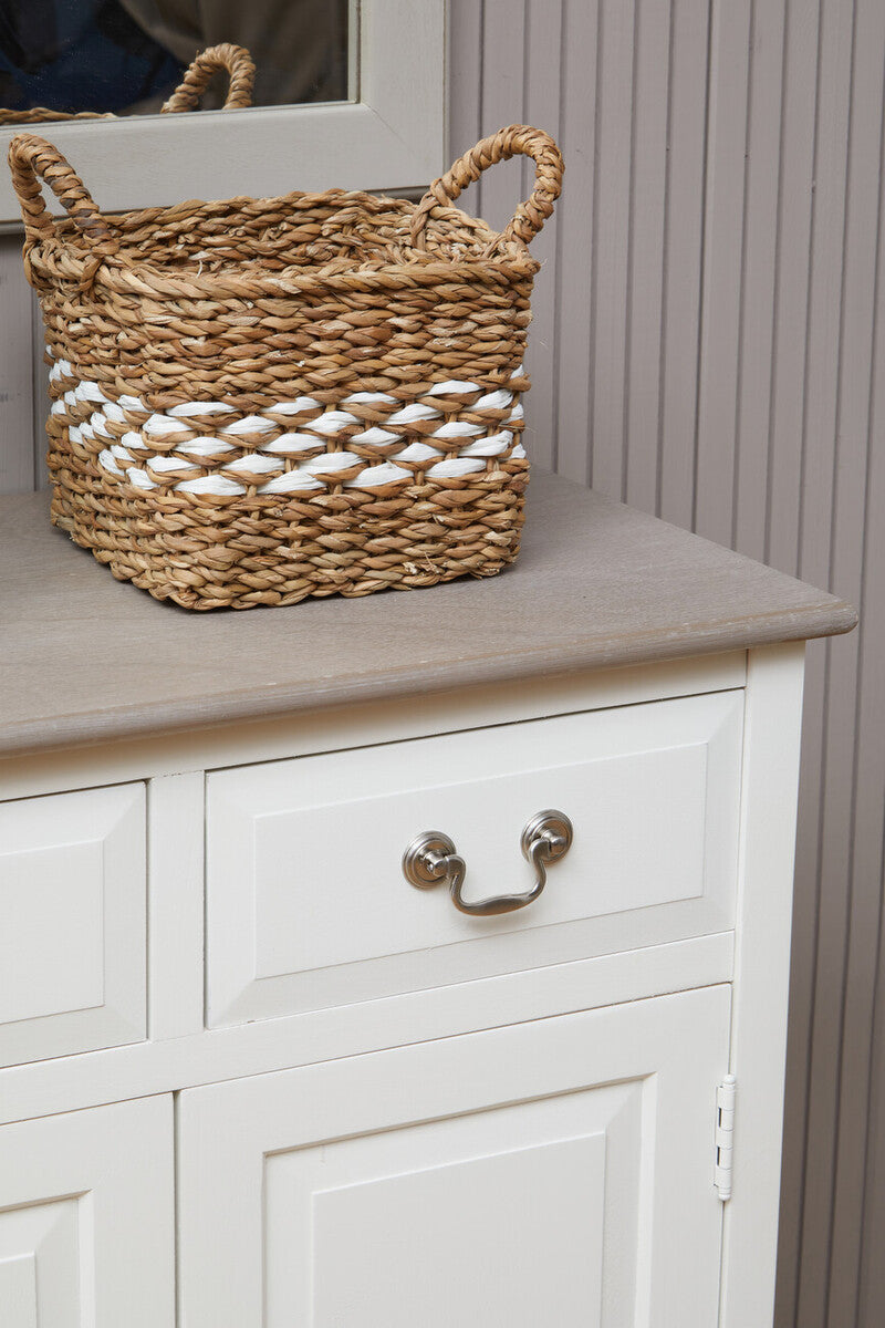 Heritage White Wooden 2 Door Sideboard with Drawers