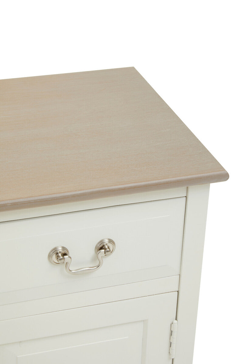 Heritage White Wooden 2 Door Sideboard with Drawers