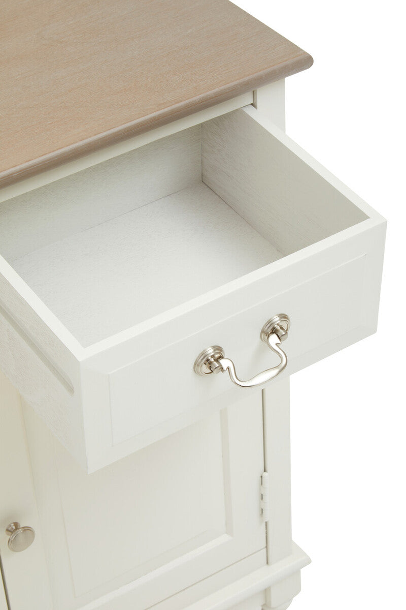 Heritage White Wooden 2 Door Sideboard with Drawers