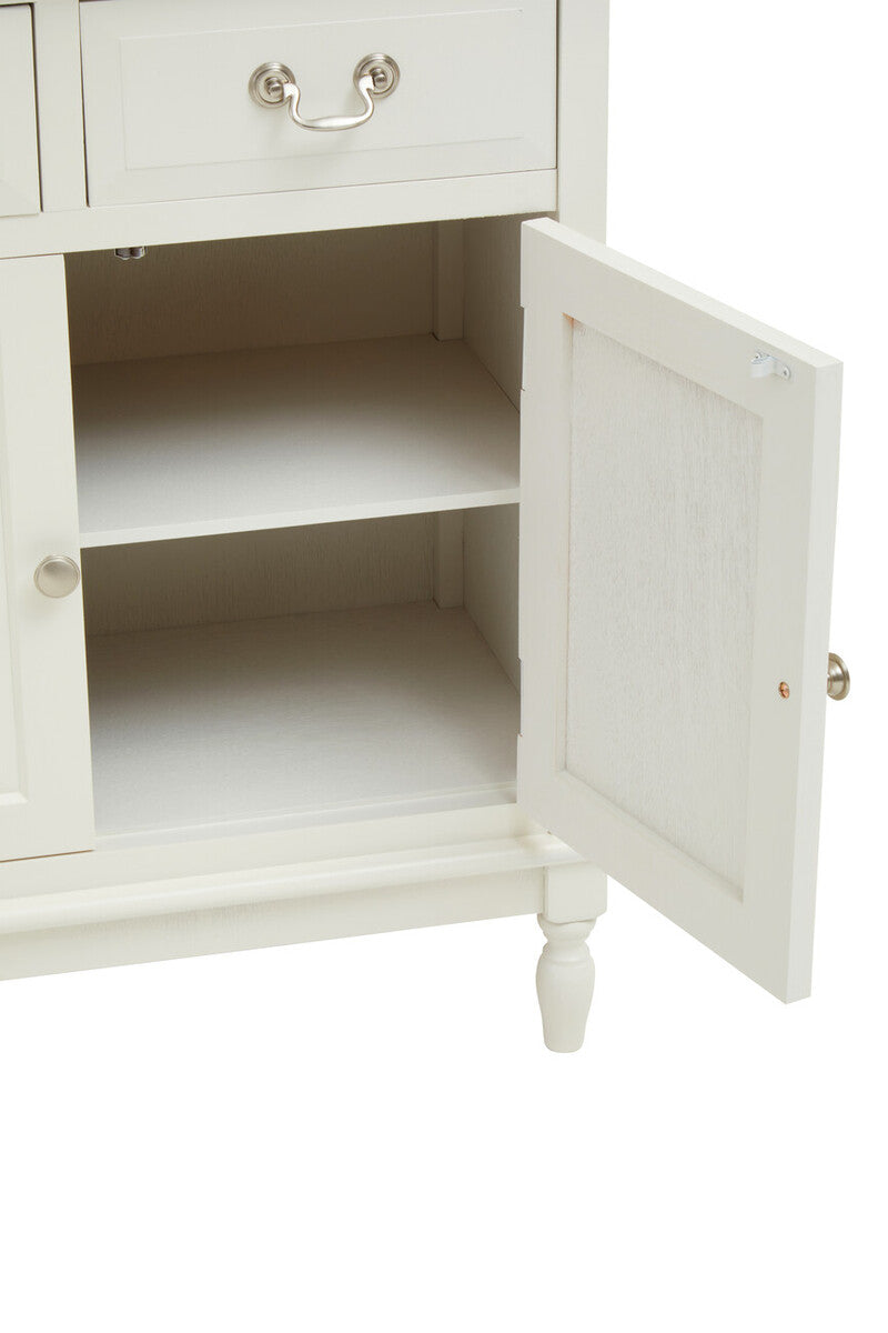 Heritage White Wooden 2 Door Sideboard with Drawers