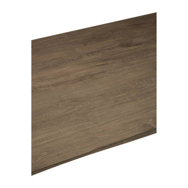 Adele Brown Veneer Rectangular Dining Table with Black Metal Base