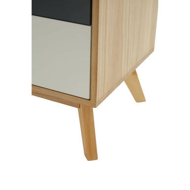 Watson Multi Coloured Wooden 2 Drawer Bedside Table