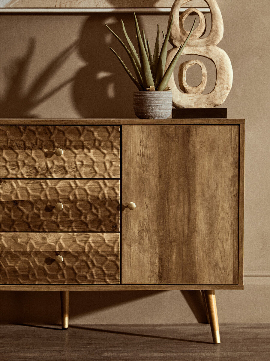 Frida Wood Effect 2 Door and 3 Drawer Sideboard