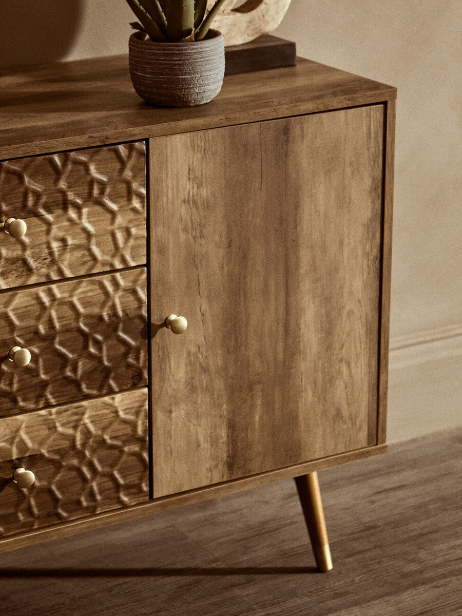 Frida Wood Effect 2 Door and 3 Drawer Sideboard