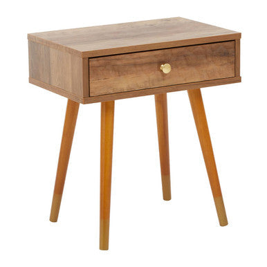 Frida Wood Effect 1 Drawer Bedside Table