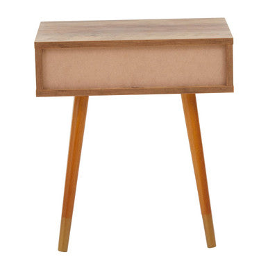 Frida Wood Effect 1 Drawer Bedside Table