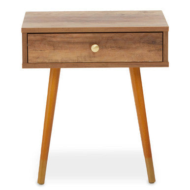 Frida Wood Effect 1 Drawer Bedside Table