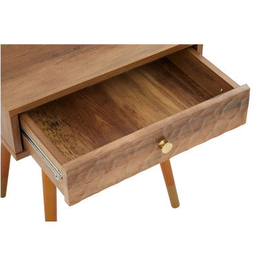 Frida Wood Effect 1 Drawer Bedside Table
