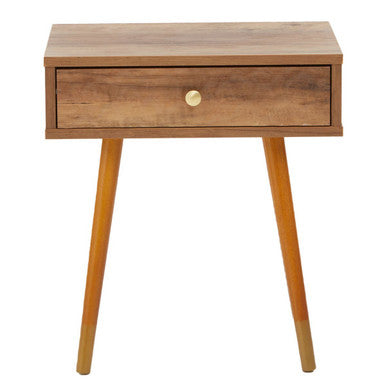 Frida Wood Effect 1 Drawer Bedside Table