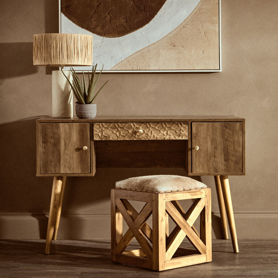 Frida Wood Effect 2 Door and 1 Drawer Desk
