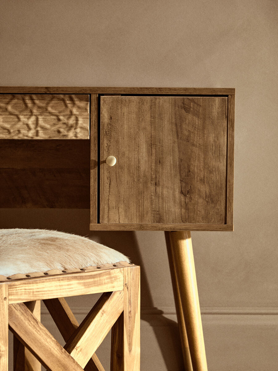 Frida Wood Effect 2 Door and 1 Drawer Desk