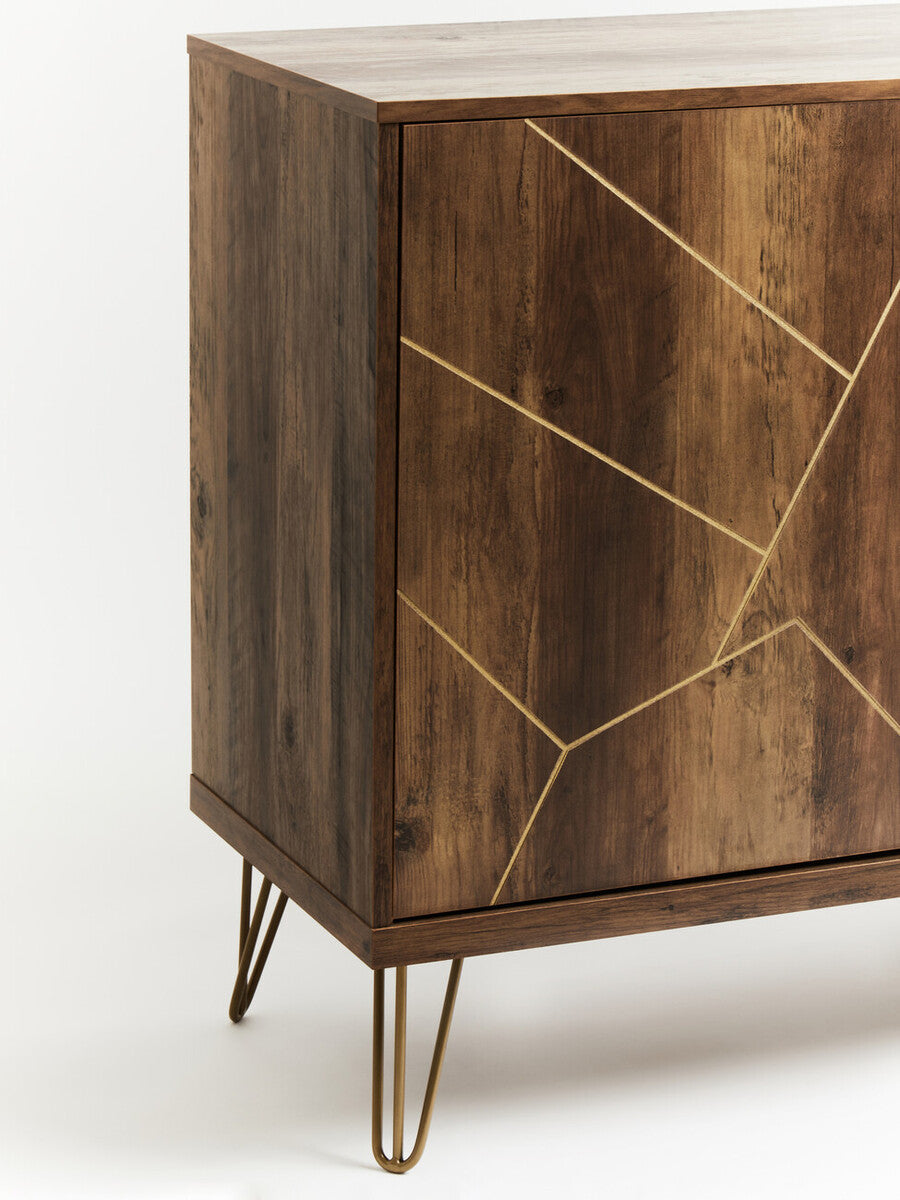 Flori Wood Effect 2 Door and 3 Drawer Sideboard