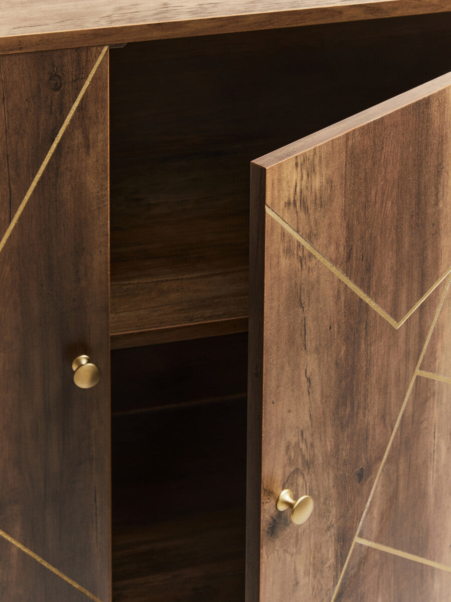Flori Wood Effect 2 Door and 3 Drawer Sideboard