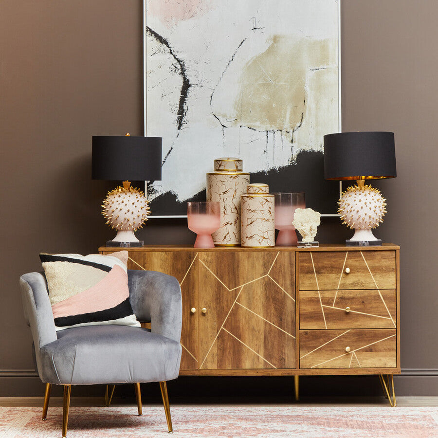 Flori Wood Effect 2 Door and 3 Drawer Sideboard