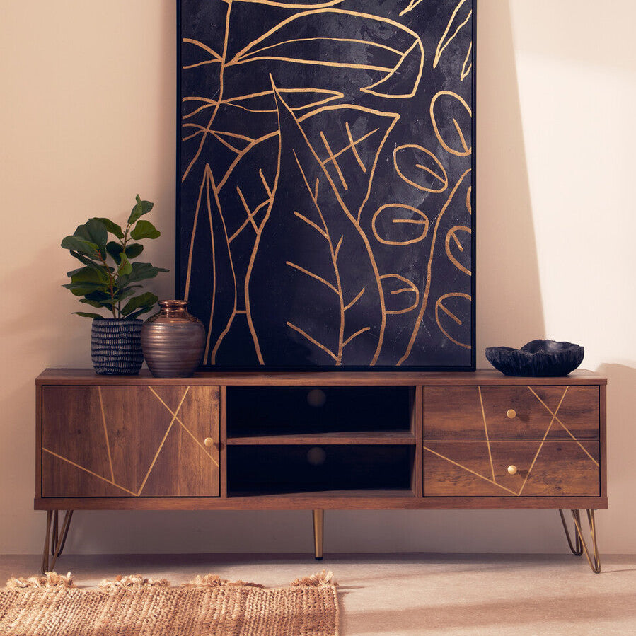 Flori Wood Effect Media Unit