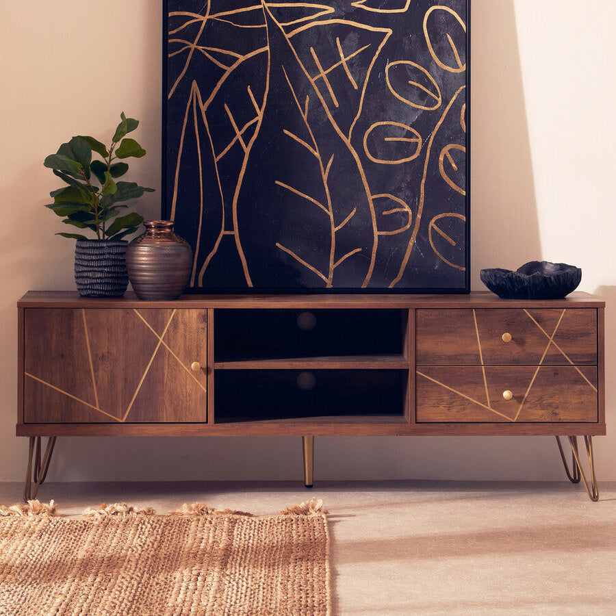 Flori Wood Effect Media Unit