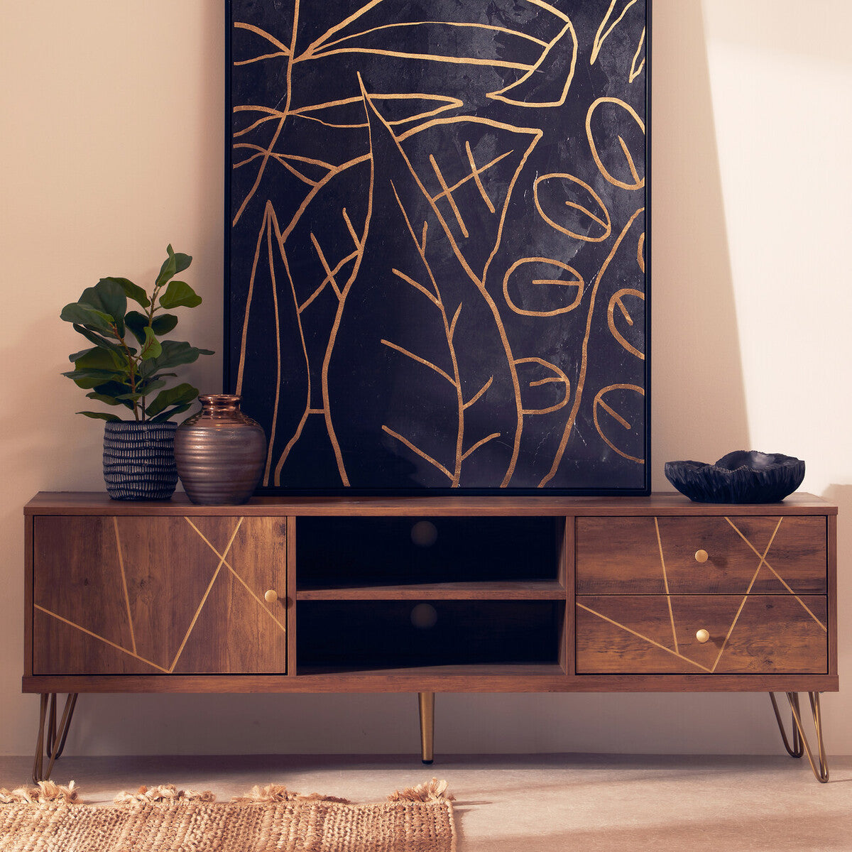 Flori Wood Effect Media Unit