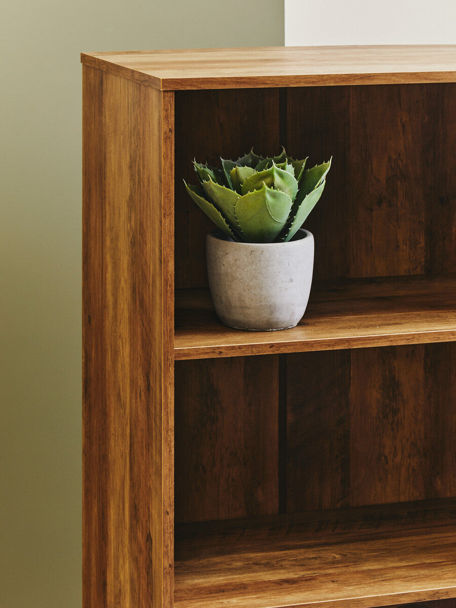 Flori Wood Effect 3 Tier Shelf Unit with Drawer