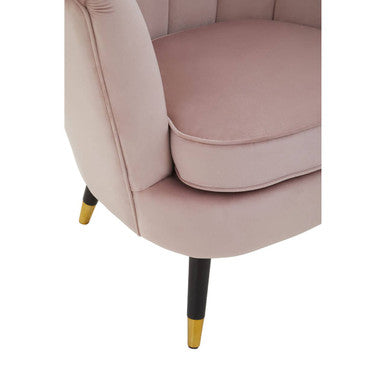 Loretta Dusky Pink Velvet Accent Chair