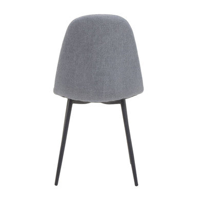 Salford Grey Fabric Dining Chair with Metal Legs