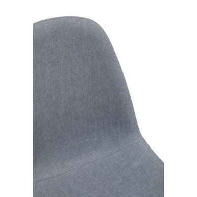 Salford Grey Fabric Dining Chair with Metal Legs