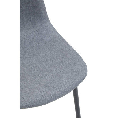 Salford Grey Fabric Dining Chair with Metal Legs