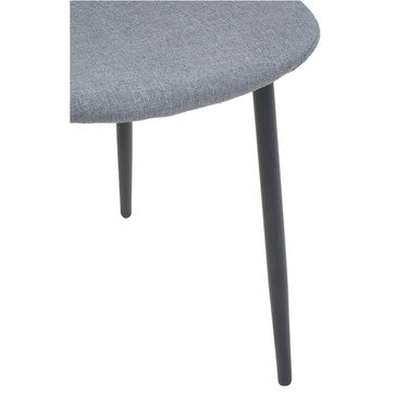 Salford Grey Fabric Dining Chair with Metal Legs